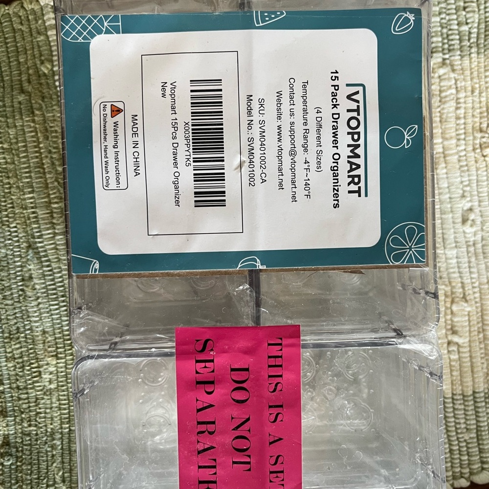 Vtopmart Clear Storage Organizer